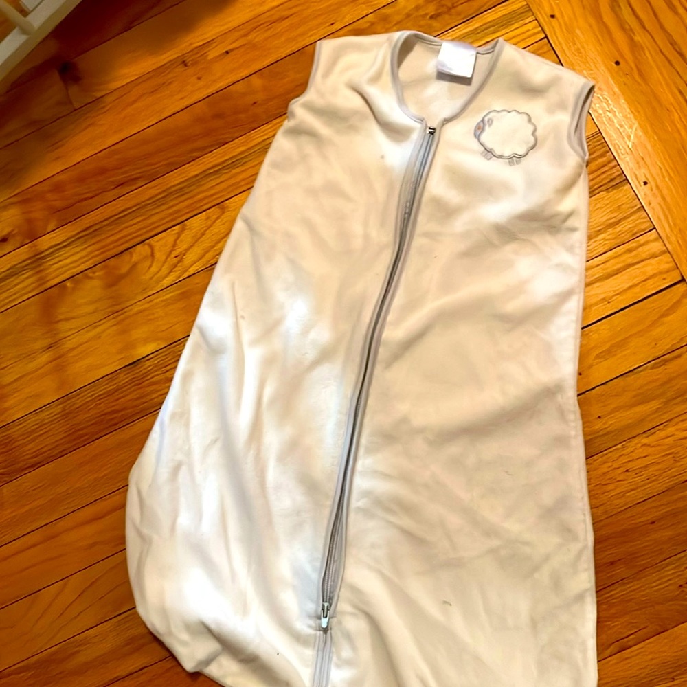 Pottery barn fleece sleep sack with a sheep